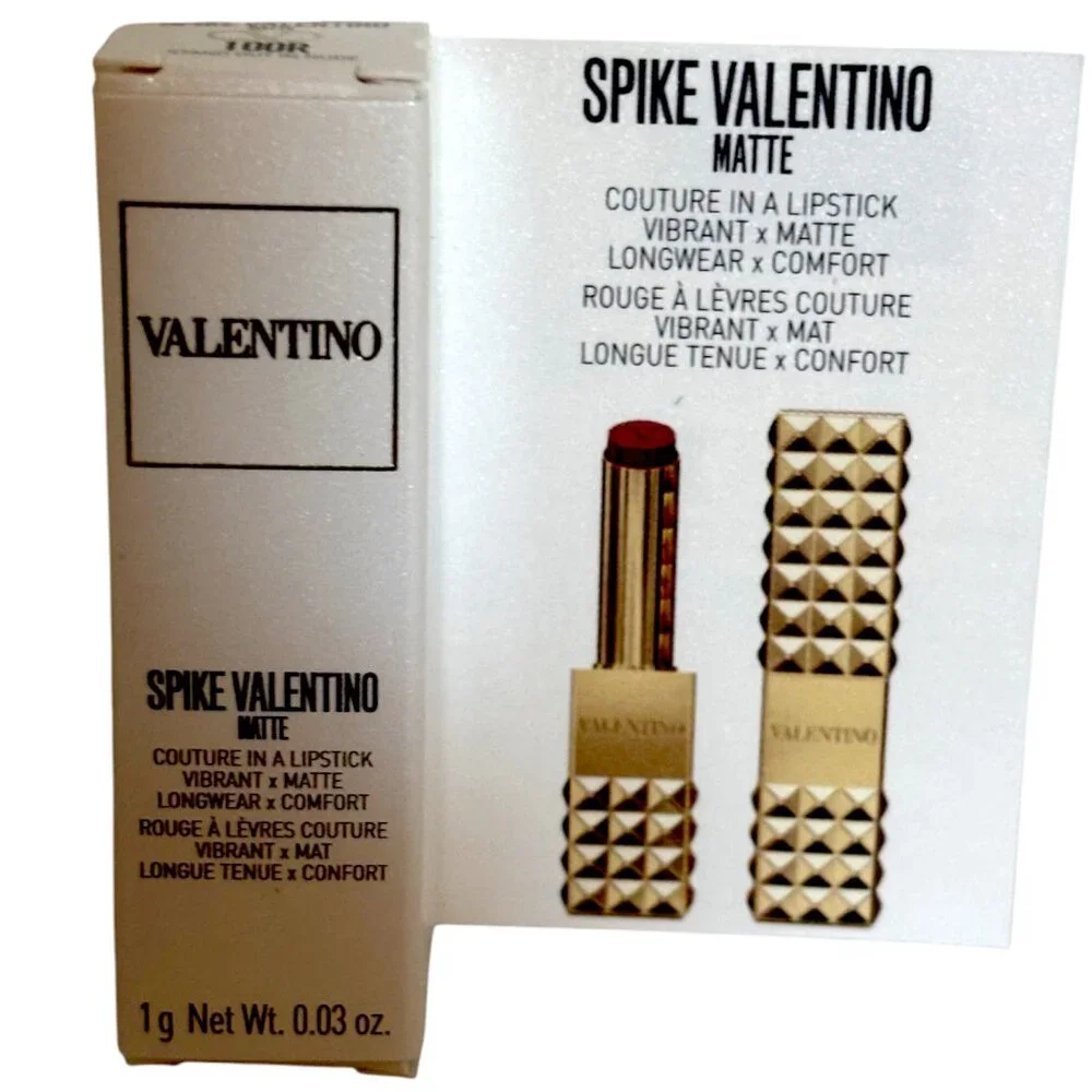 Valentino Spike‎ Valentino Matte Lipstick In 100R Stand Out In Nude 0.03oz Mini